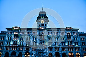 city hall in trieste italy , photo as a background