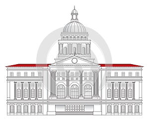 City hall vector illustration