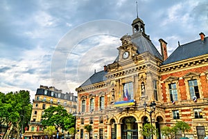 City hall of XIX arrondissement in Paris, France