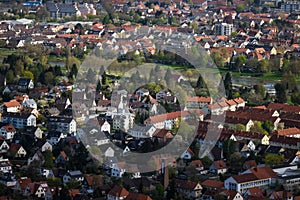 City Hamelin from aerial viewpoint ,Germany