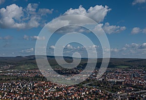 City Hamelin from aerial viewpoint ,Germany