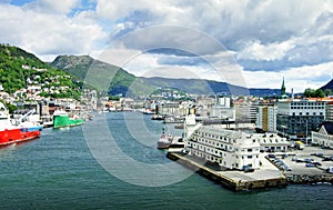 City harbor of Bergen (Norway)