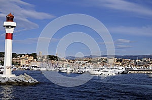 City and harbor of Cannes. France
