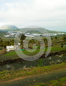 City of Haria and it`s surrounding nature, Lanzarote, Canary Islands