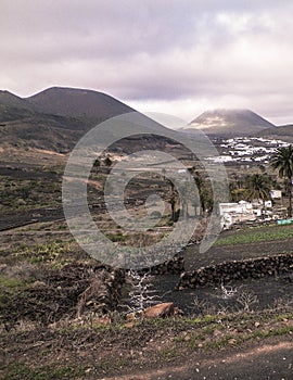 City of Haria and it`s surrounding nature, Lanzarote, Canary Islands