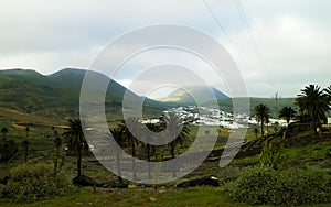 City of Haria and it`s surrounding nature, Lanzarote, Canary Islands