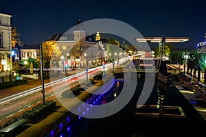 The city of Helmond at night time