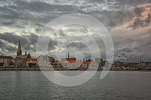 Helsingor Cityscape Blue Hour