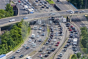 City Highway A100 in Berlin from above