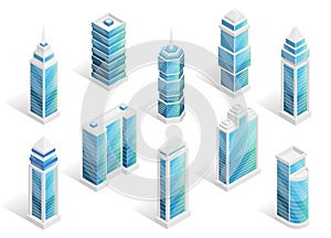 City Houses Isometric Set