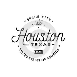 City of Houston. Space city. Vector and illustration.