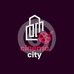 City image logo with roll film combination