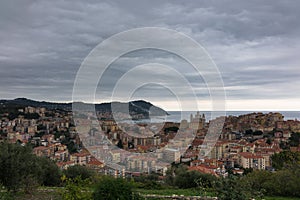 The city of Imperia in Liguria, Italy