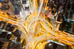 City interchange at night