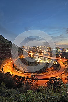 City interchange overpass