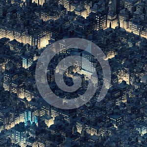 City isometric 3d tillable background texture Ai generated illustration