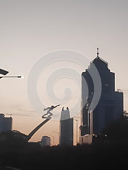 City jakarta morning scenery lowlight