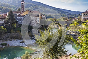 City of Kanal near Soca river in Slovenia