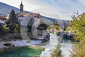 City of Kanal near Soca river in Slovenia