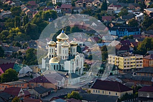City Khust, Ukraine. Top view