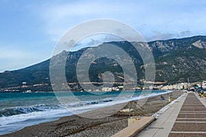 The city of Korinthos is located in Greece. It is a very beautiful city for holidays