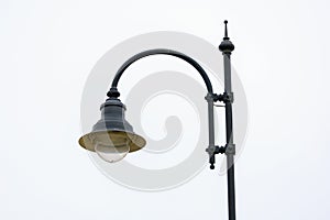 City lamp. Background with selective focus and copy space