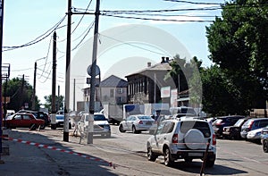 City landscape of the city of Syzran. Summer sunny day. Samara region.