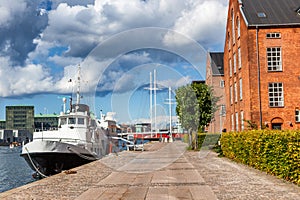 City landscape, Copenhagen, Denmark, view of the canal Vesterbro