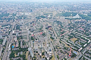 City landscape minsk belarus of digital copter