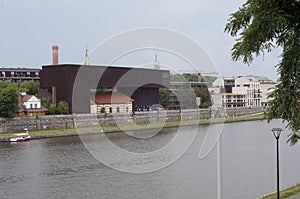 City landscape with river Vistula.