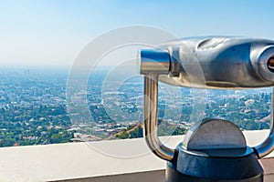 City landscape view of downtown Los Angeles California