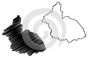 City of Launceston (Commonwealth of Australia, Tasmania, lutruwita) map vector illustration,