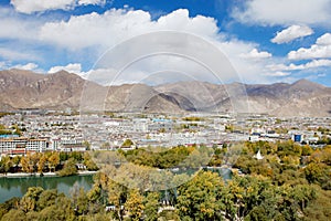 The city of Lhasa in Tibet