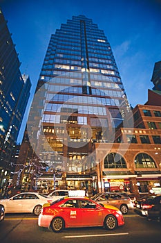 City Life, Skyscraper and Urban Traffic in Downtown Toronto