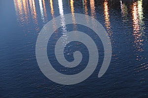 City light reflection background