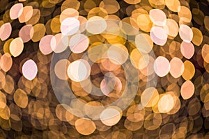 City lights blurred abstract circular bokeh on background