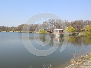 Lake in a landscape view photo