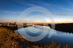 City Lights Over the Missouri River photo