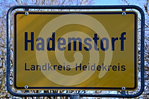 City Limit of the Village Hademstorf, Lower Saxony