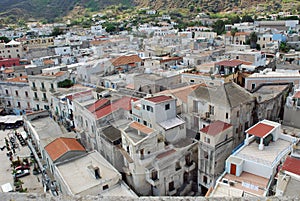 The city of Lipari Aeolian Island, Italy
