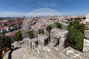 City of Lisbon, Portugal, seen from Sao Jorge Castle