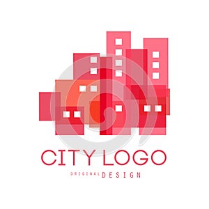 City logo original design, modern design of real estate and city building vector Illustration