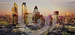 La ciudad de Londres, uno de los principales centros de las finanzas globales.