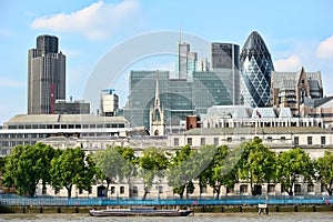 City of London, from across the River Thames