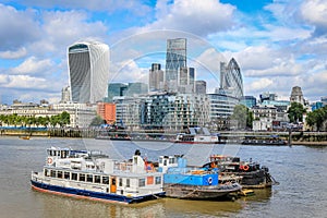 City of London and boats. photo