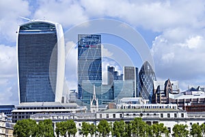 City of London cityscape with landmark buildings