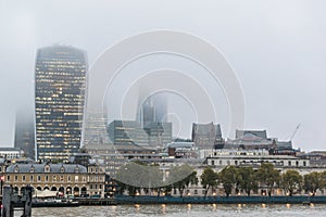 City of London in Fog