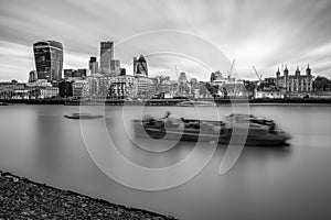 The city of London with its magnificent skyscrapers