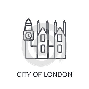 City of London linear icon. Modern outline City of London logo c