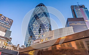 City of London. Modern and old architecture